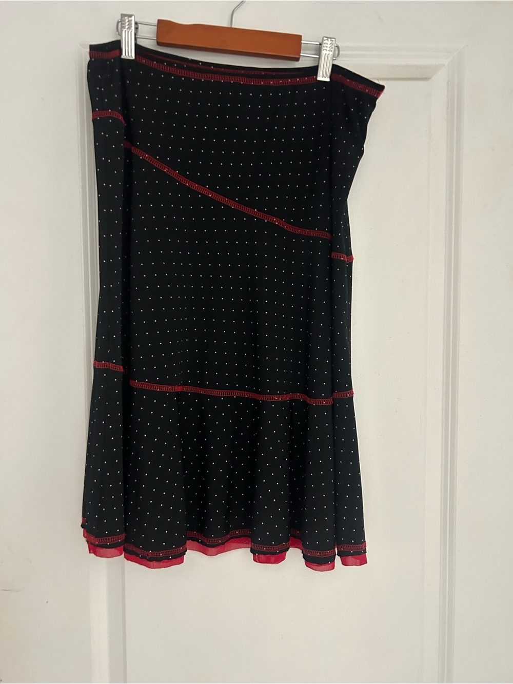 Vintage JKLA California Black Polka Dot  Skirt Large